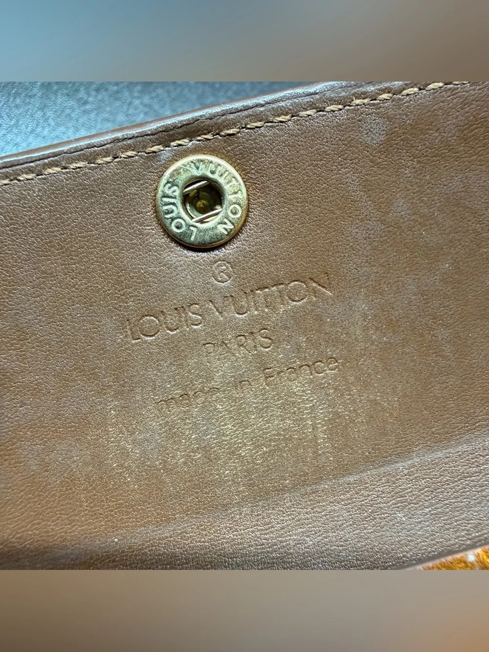Louis Vuitton Bronze Vernis Compact Wallet
